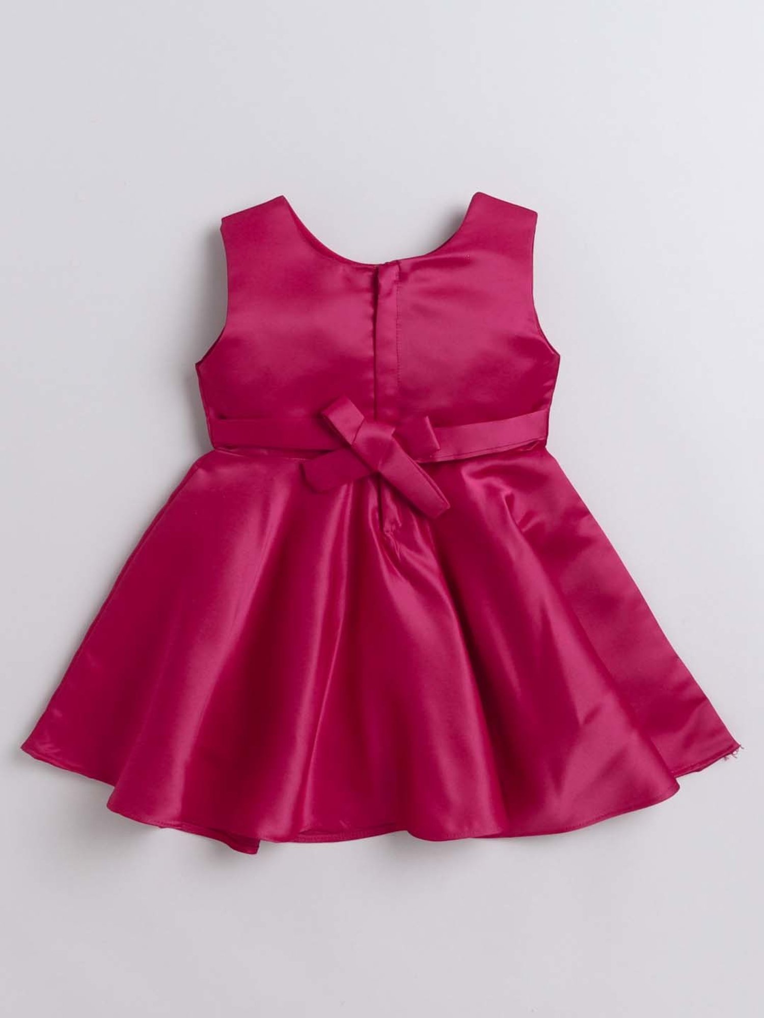 The Magic Wand Kids Fuchsia Pink Applique Dress