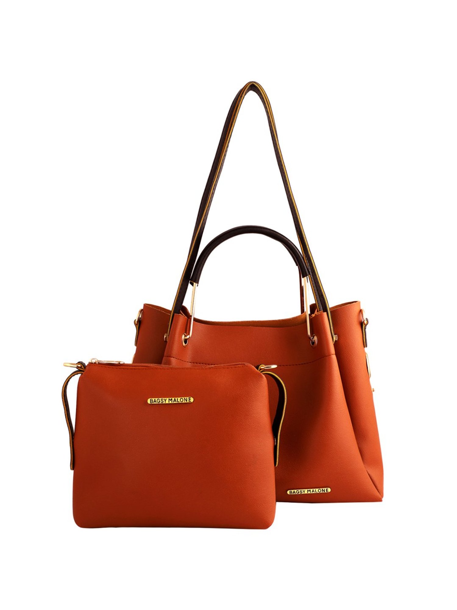 Bagsy Malone Tan Shoulder Handbag with Sling Handbag