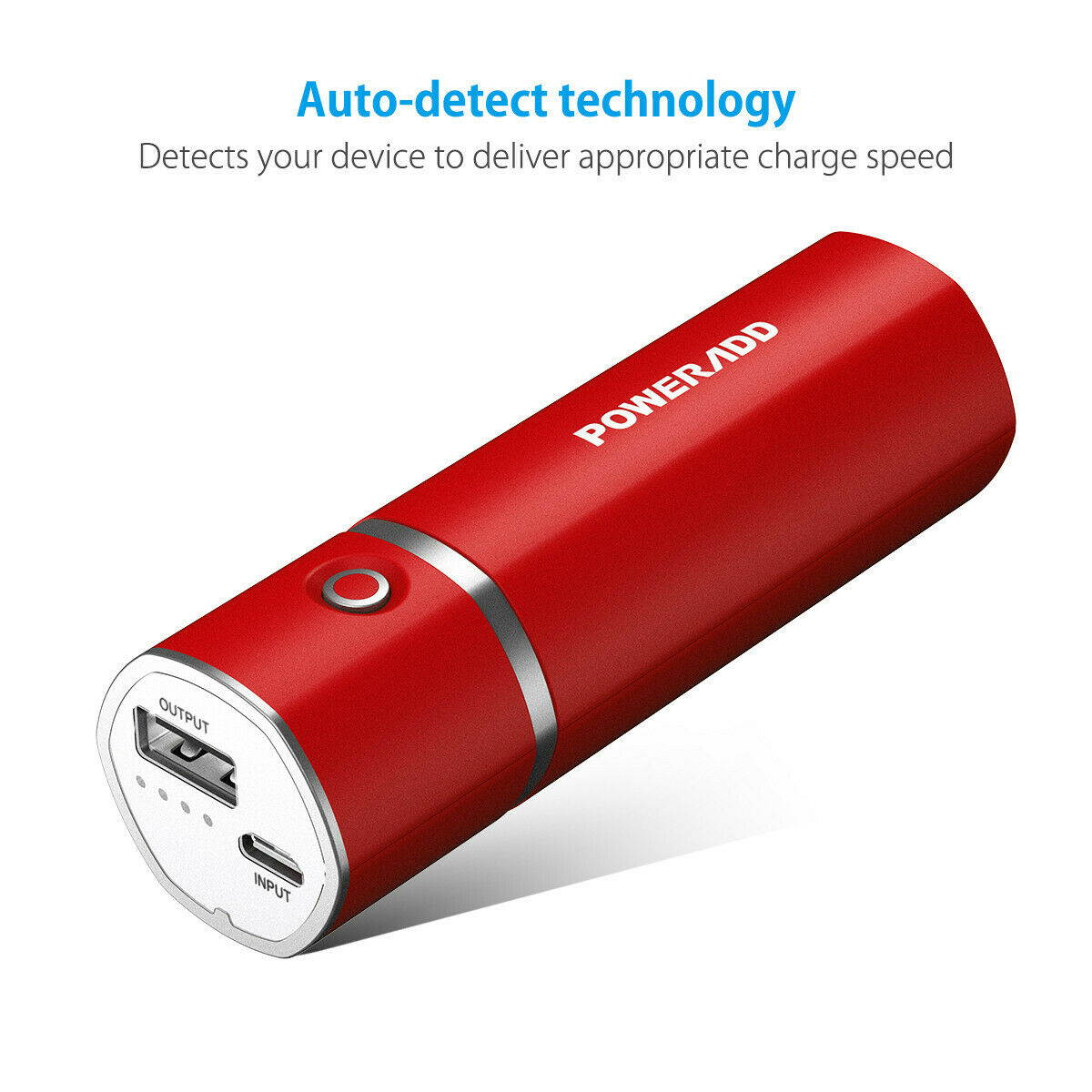2PCS 5000mAh Portable Mini Power Bank Universal Cellphone Battery Charger RED
