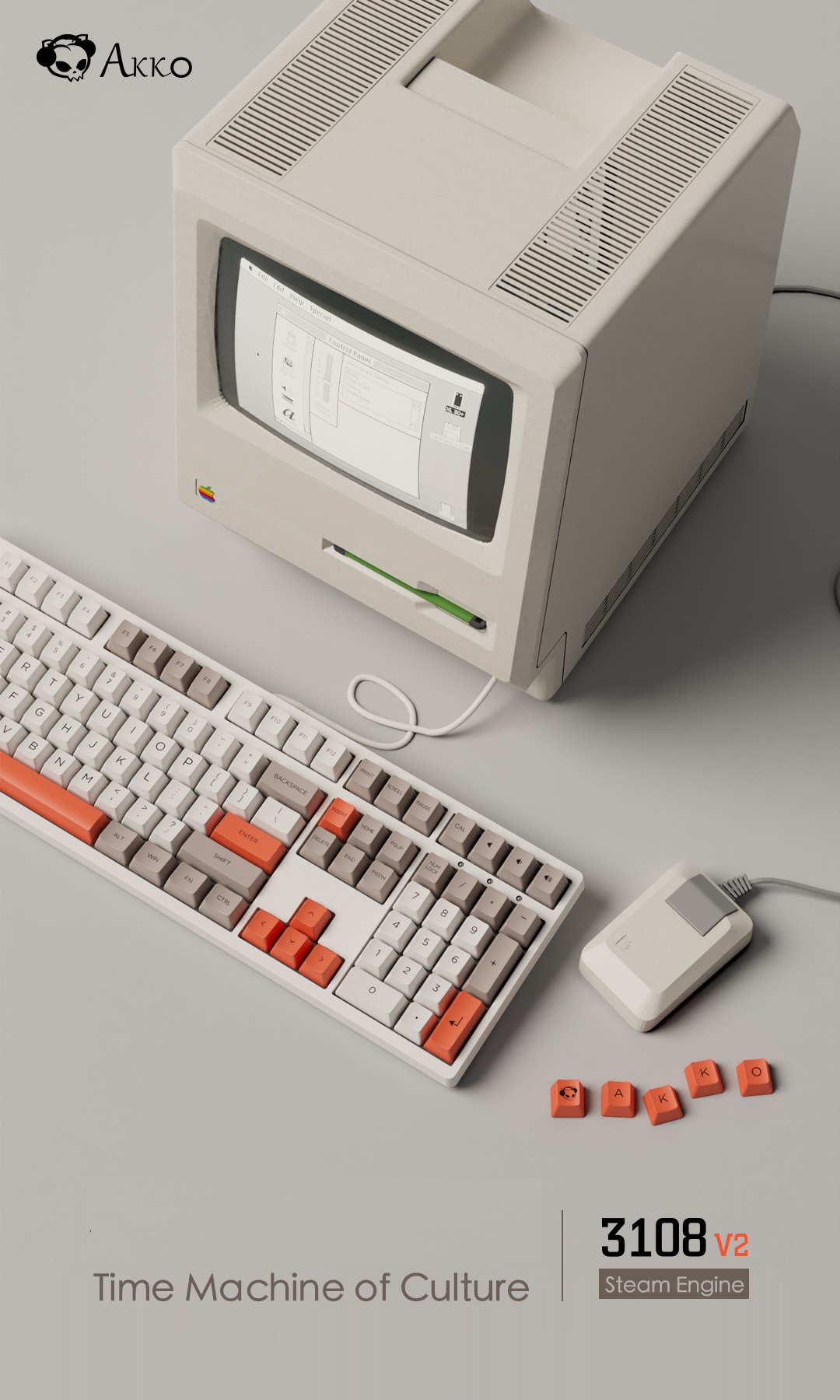 Akko 3108V2 Sailor Moon Gaming Mechanical Keyboard Pink Switch Double Shot Dye Sub PBT Keycaps NKRO Detachable USB Type-C Pink Cat Paw