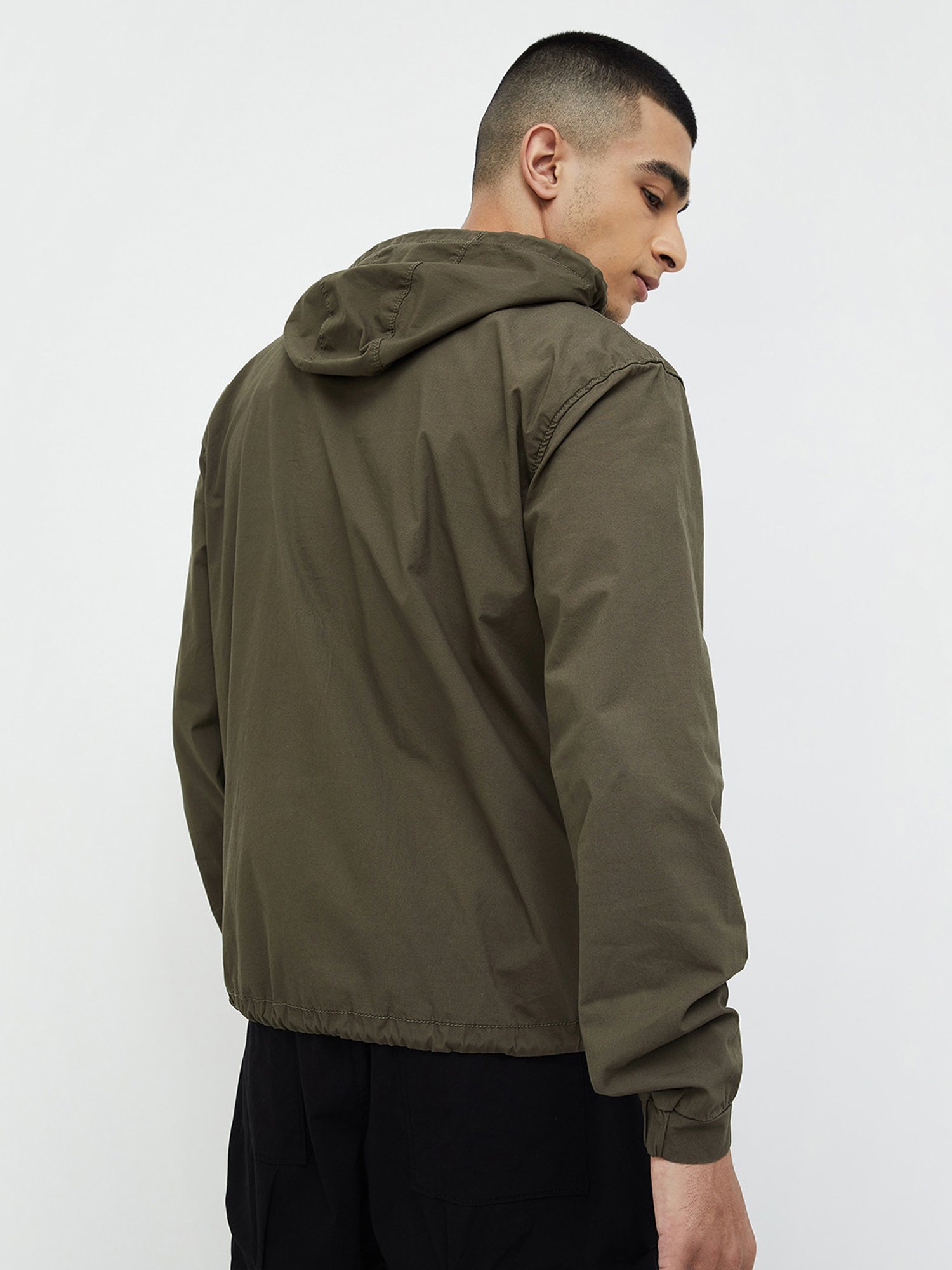 Forca by Lifestyle Dark Grey Regular Fit Hooded Jacket