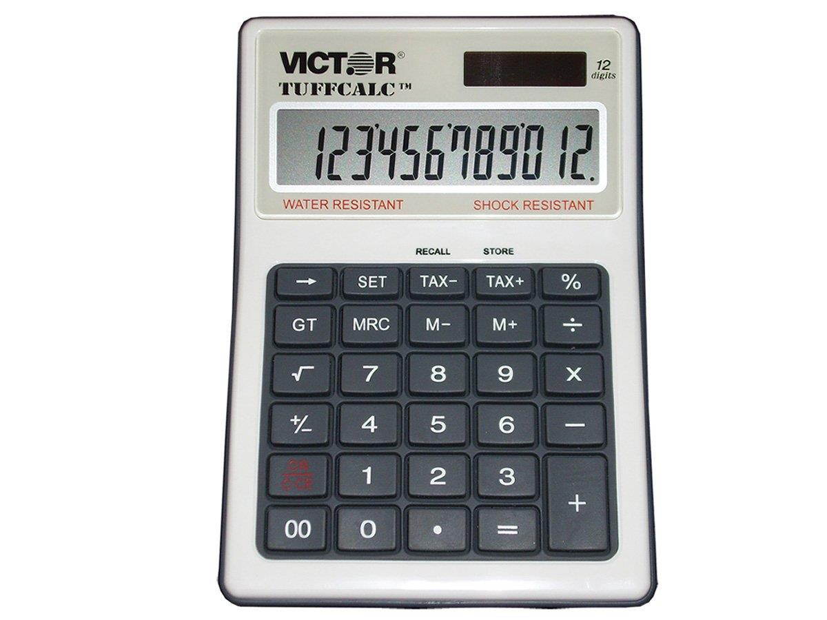 Victor 99901 TUFFCALC Calculator, Shock and Water Resistant, Perfect for Restaurants, Construction Sites, and More