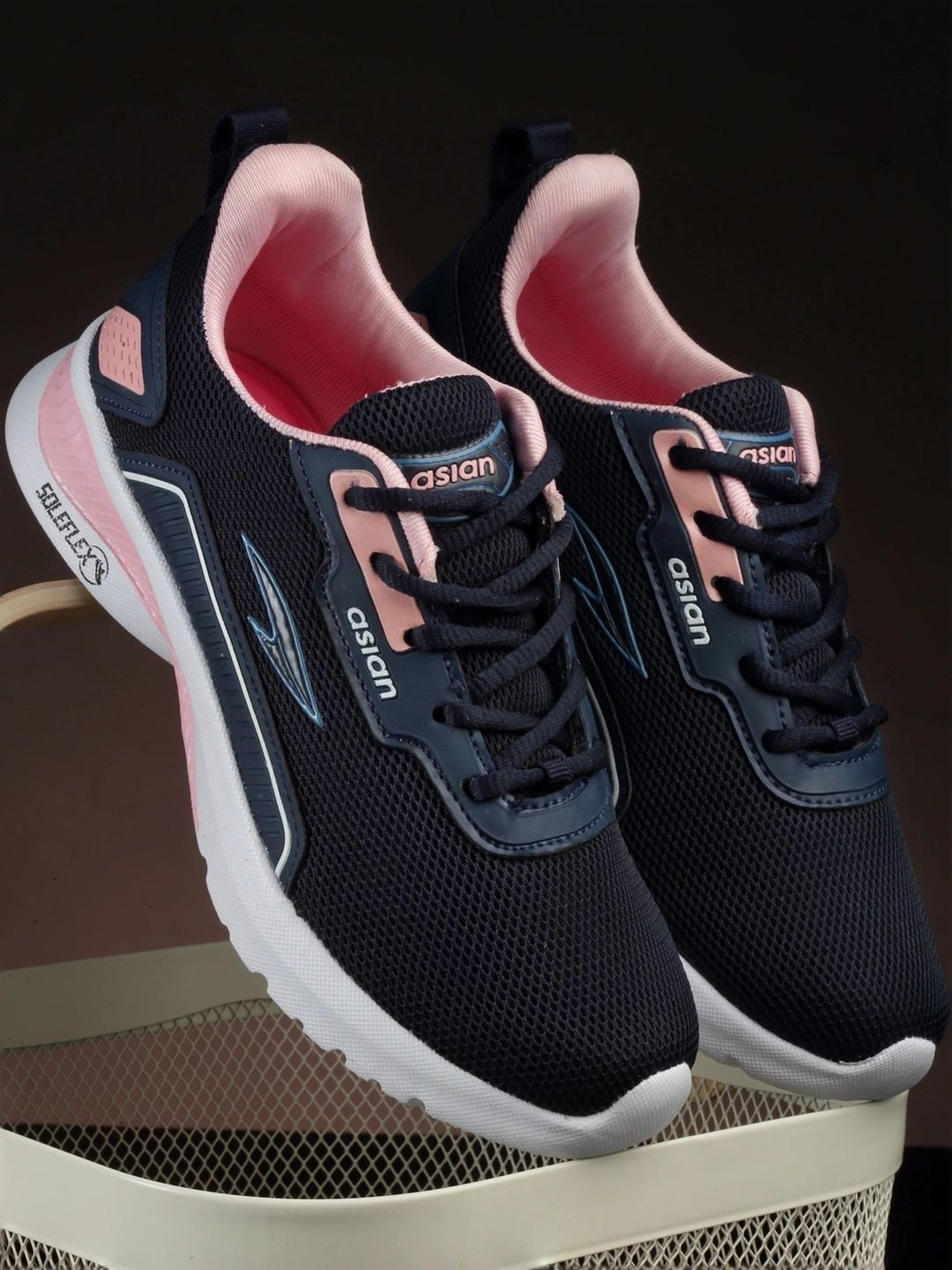 Asian Women's Navy Running Shoes