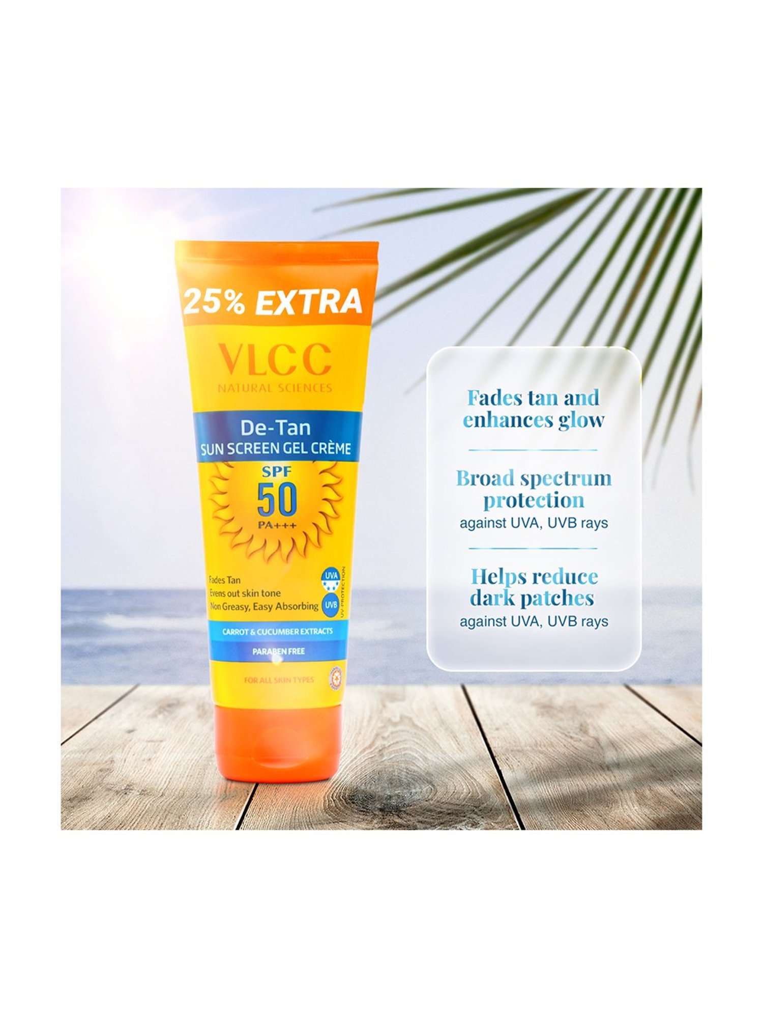 VLCC Matte Look SPF 30 Sunscreen Gel & De Tan SPF 50 Sunscreen Gel - Pack of 2