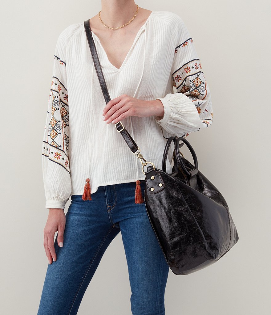 HOBO Sheila Leather Ring Handle Convertible Crossbody Bag