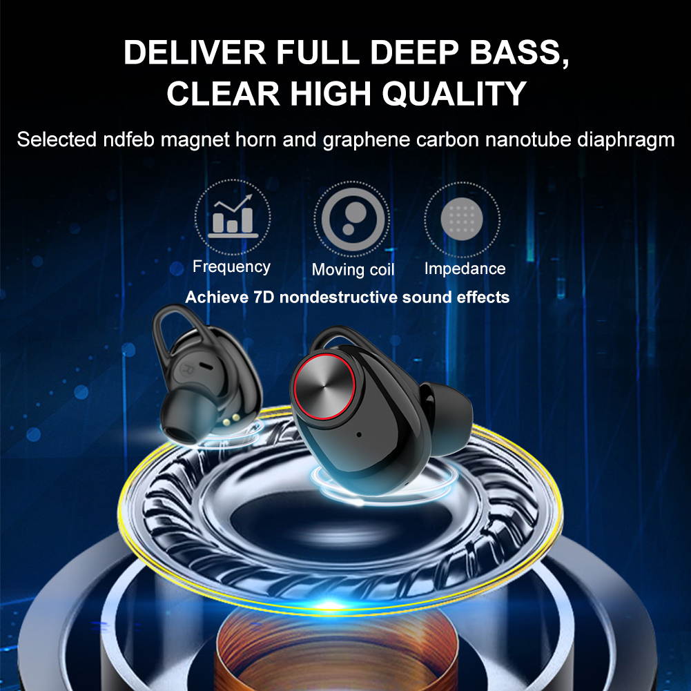 Arbily Wireless Bluetooth Earbuds, Bluetooth Earphones with Mic, Sport HD Stereo IPX6 Waterproof Air Bud Wireless Noise Canceling Workout Sports Earbuds