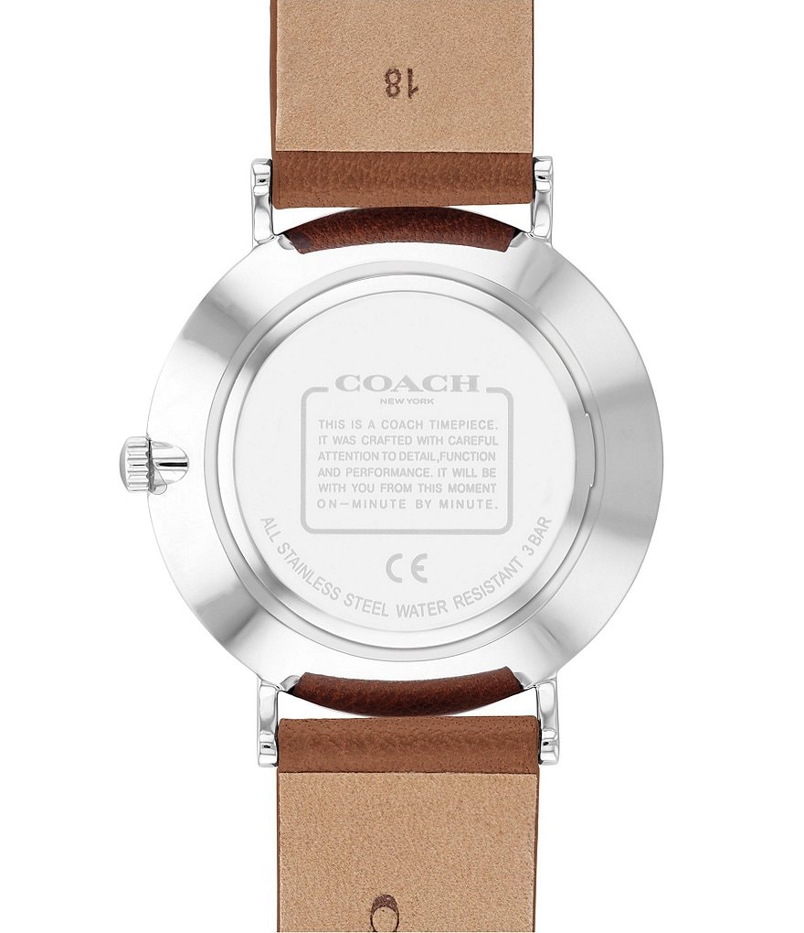 COACH Perry Leather Strap Watch