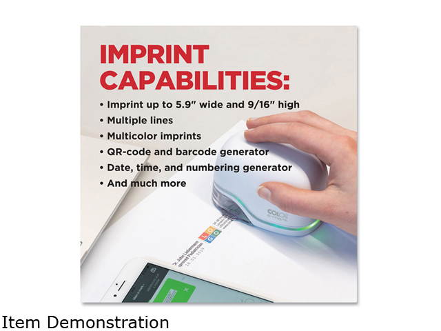 Digital Marking Device, Customizable Size and Message with Images, White 039201