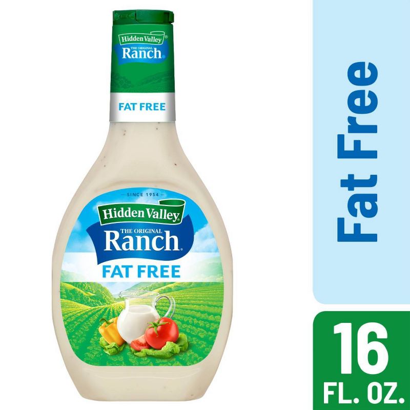Hidden Valley Original Ranch Fat Free Salad Dressing & Topping - Gluten Free - 16fl oz