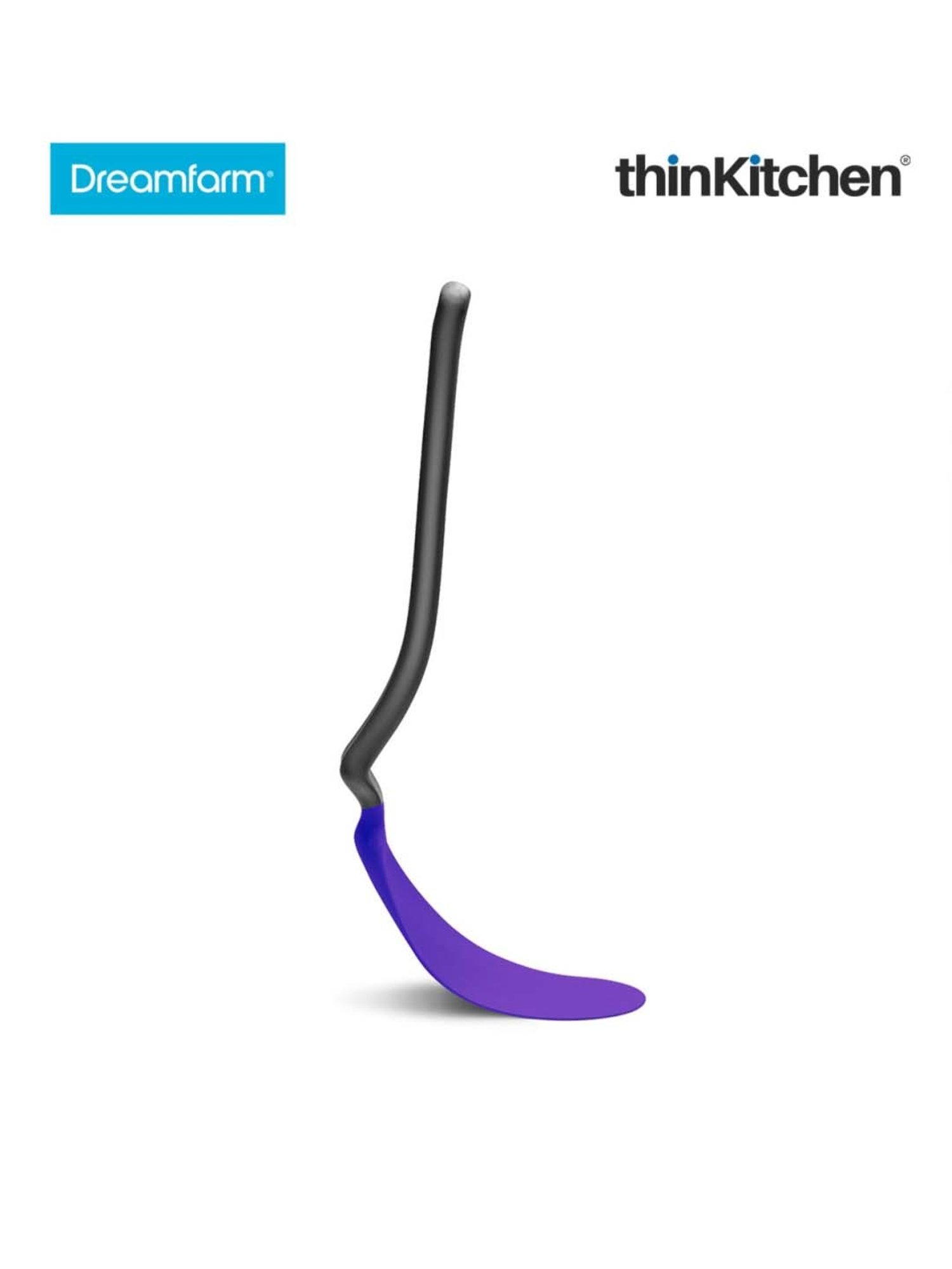 HAZEL Silver Stainless Steel Spatula with Beveled Edge