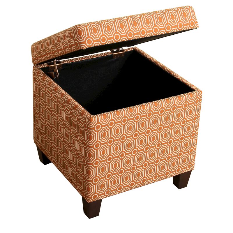 Sunshine Storage Cube Ottoman - Orange - HomePop