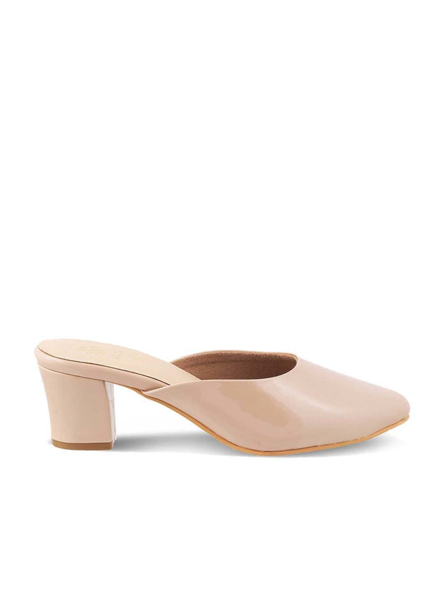 Tresmode Women's Beige Mule Shoes