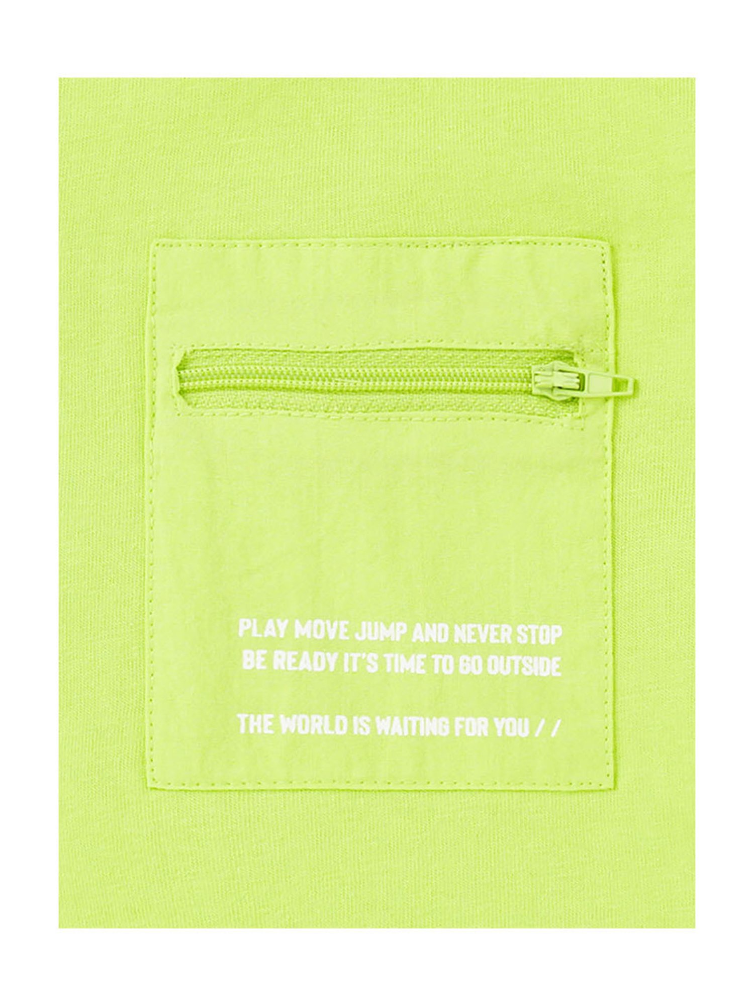 Ed-a-Mamma Kids Neon Green Solid T-Shirt