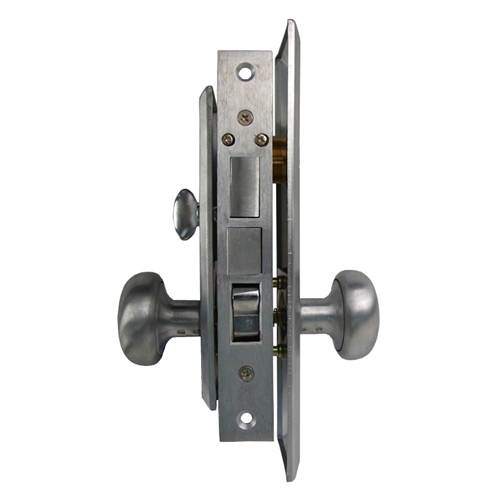 Maxtech (Like Marks 114A/26D) 1033B-26DR Satin Chrome 26D Right Hand Heavy Duty Mortise Entry Lockset, Screwless Knobs Thru Bolted Lock Set
