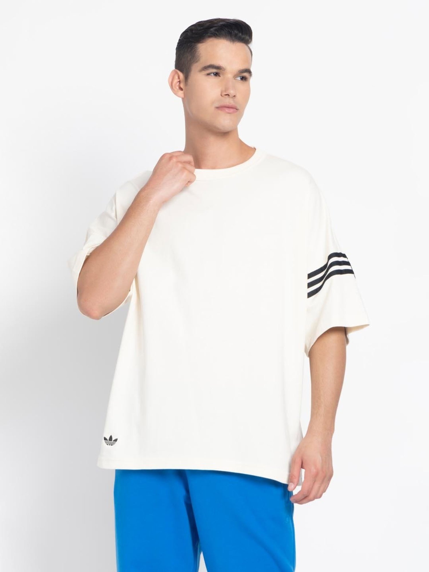Adidas Originals White Regular Fit Printed T-Shirt