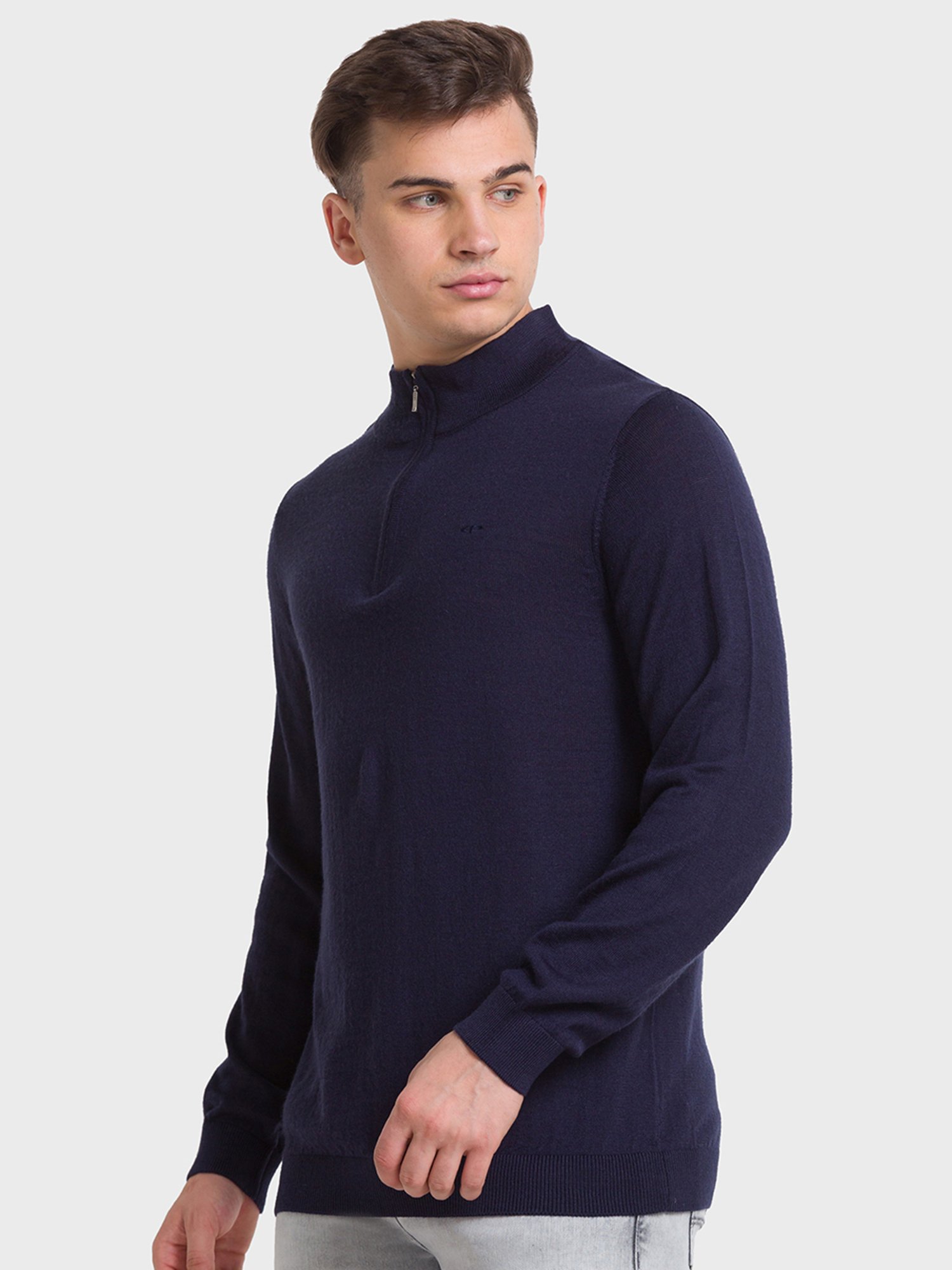 ColorPlus Navy Tailored Fit Sweaters