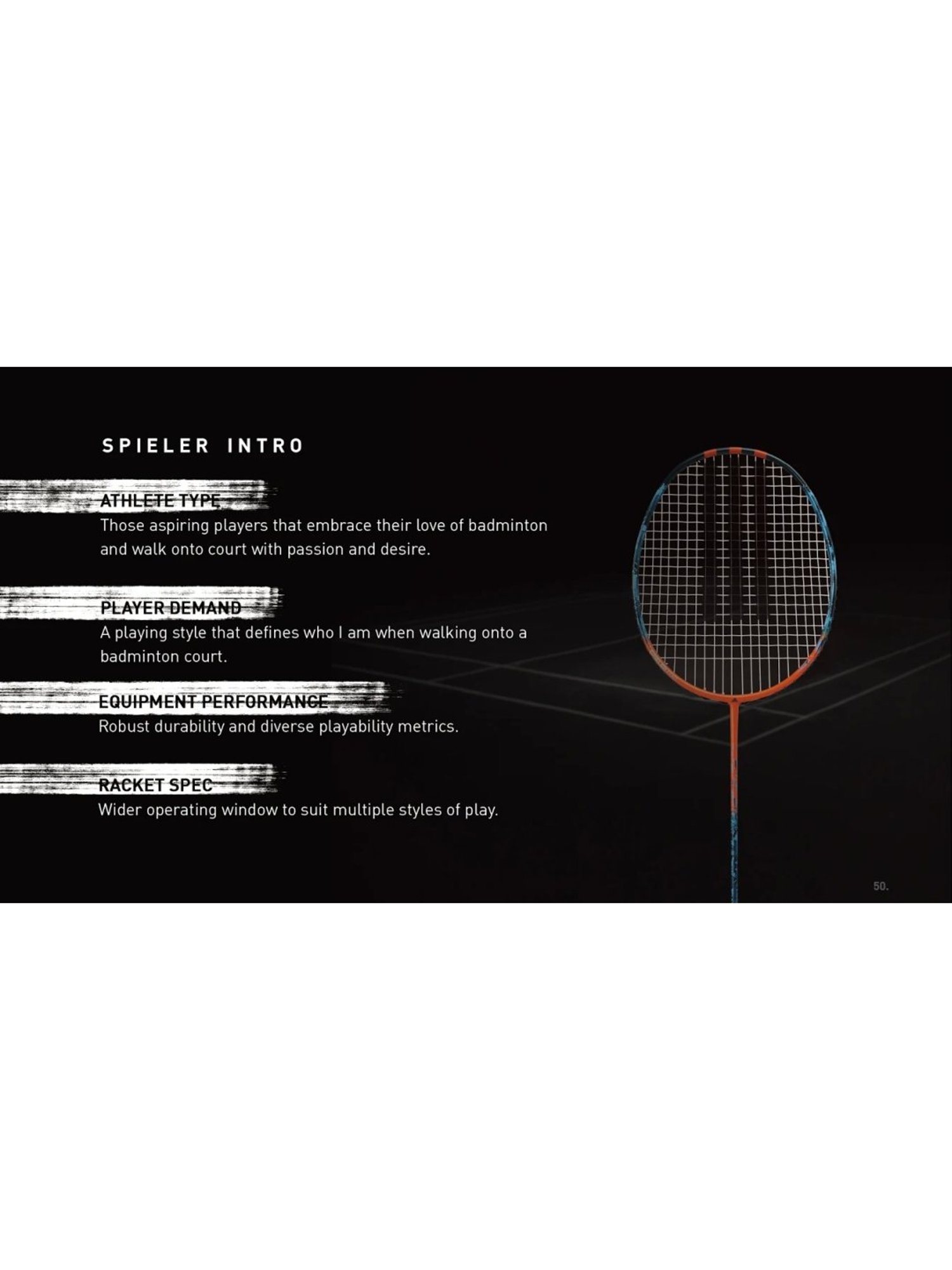 Adidas Spieler F09.1 Yellow Badminton Racquet (Size-G5)