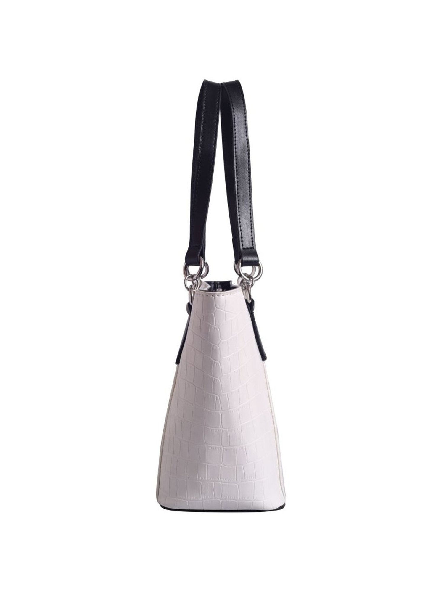 Lino Perros Off-white Textured Medium Tote Handbag