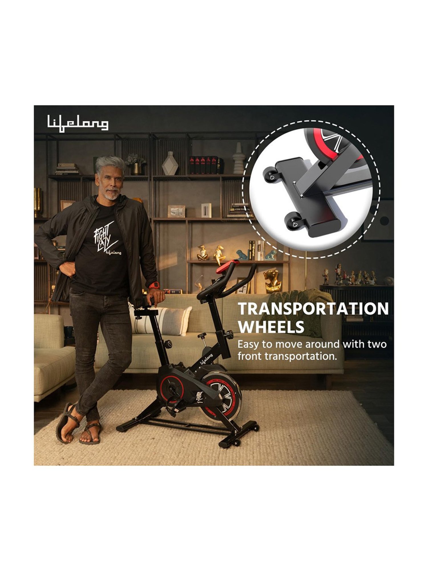 Lifelong Fitness Exercise Bike (Black) Size - One Size