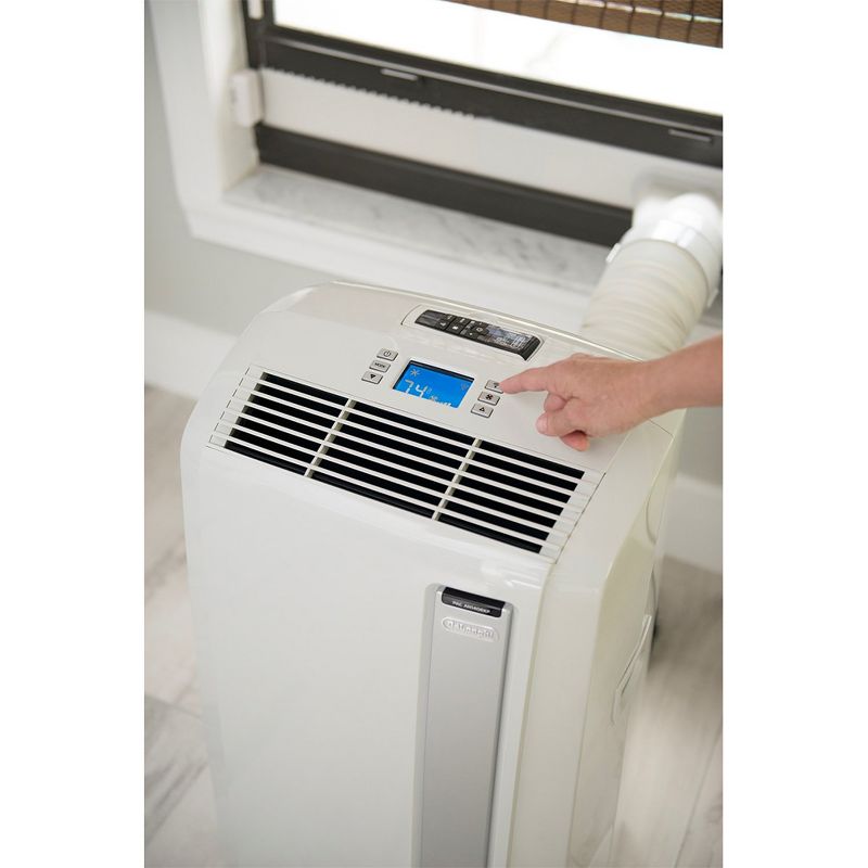 DeLonghi PACAN140EKF 14,000 BTU 3-In-1 Portable Air Unit Conditioner with Wifi, White (Certified Refurbished)