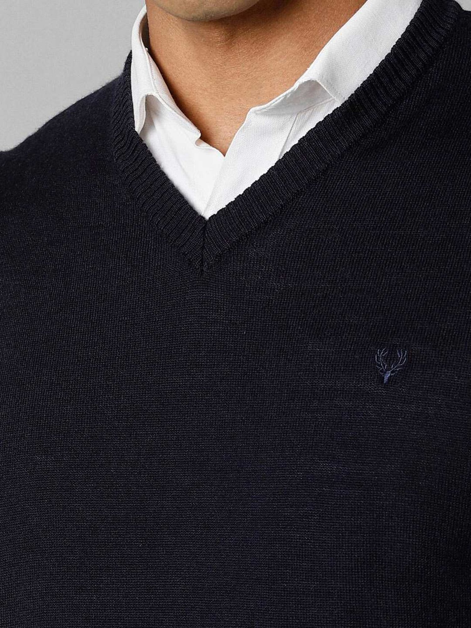 Allen Solly Navy Regular Fit Sweater