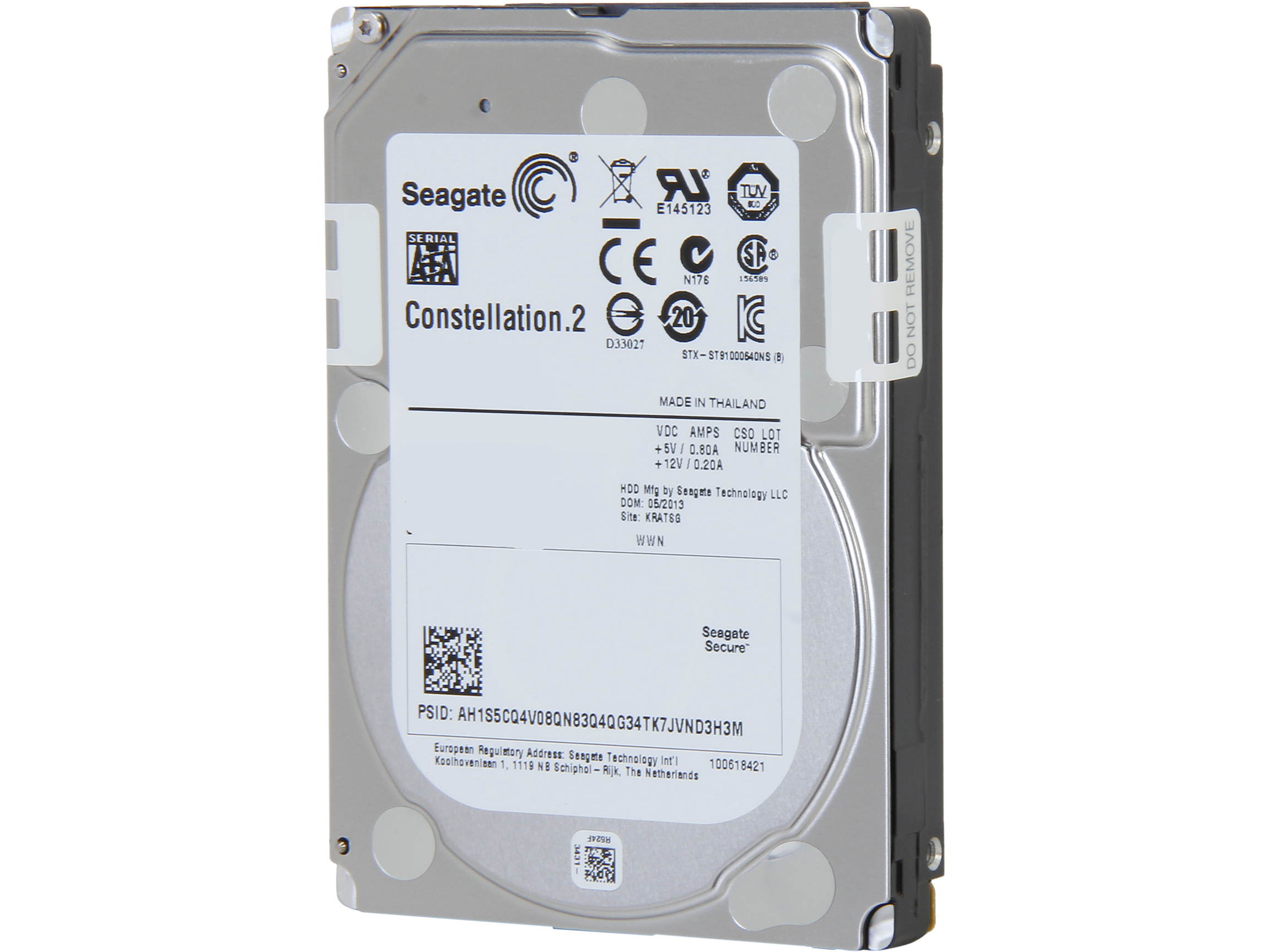Seagate Constellation.2 ST9500622NS 500GB 7200 RPM 64MB Cache SATA 6.0Gb/s 2.5" Internal Enterprise Hard Drive Bare Drive