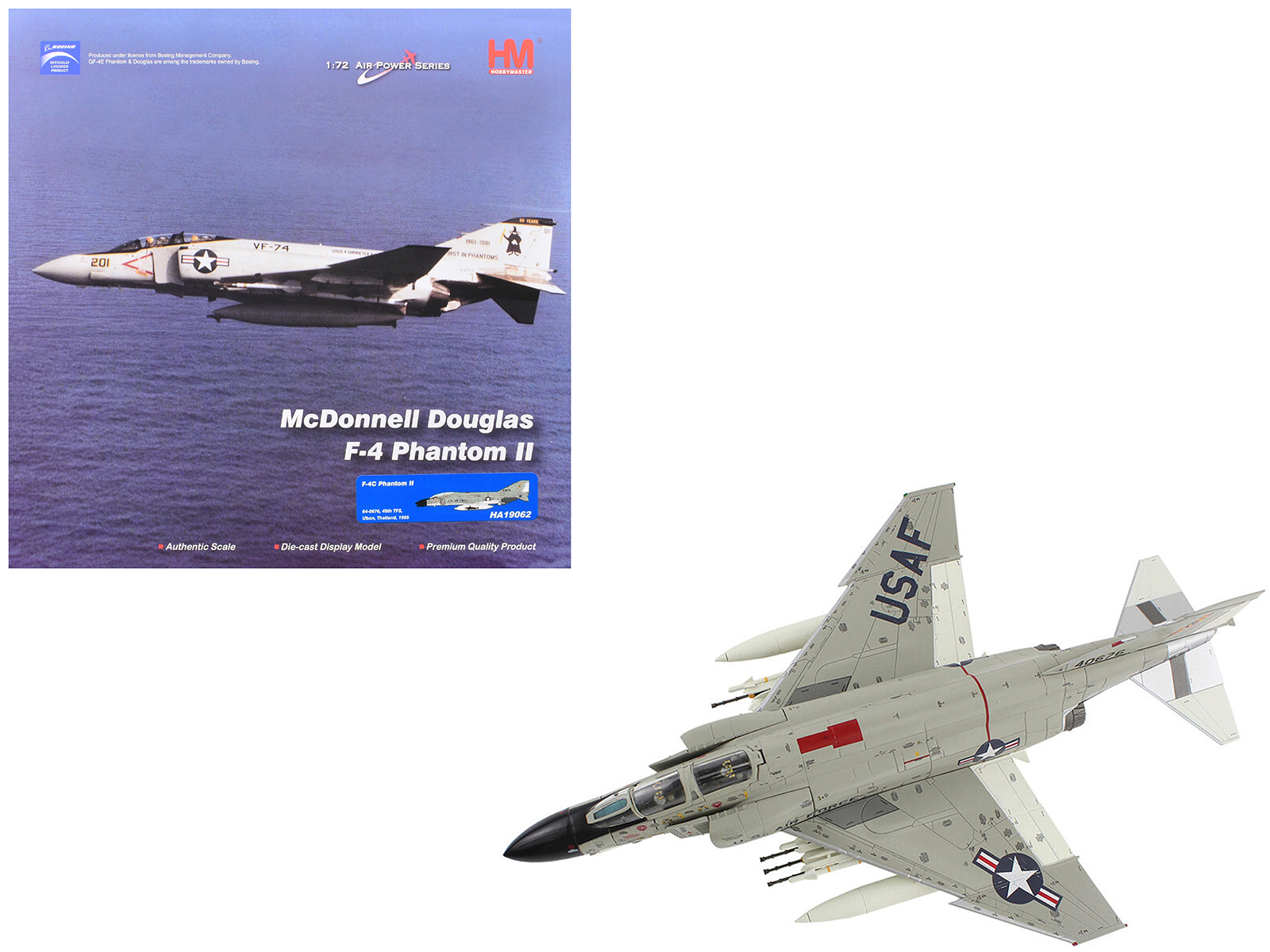McDonnell Douglas F-4B Phantom II Fighter-Bomber Aircraft "VF-143 Pukin Dogs USS Constellation" (1967) United States Navy "Air Power Series" 1/72 Diecast Model by Hobby Master