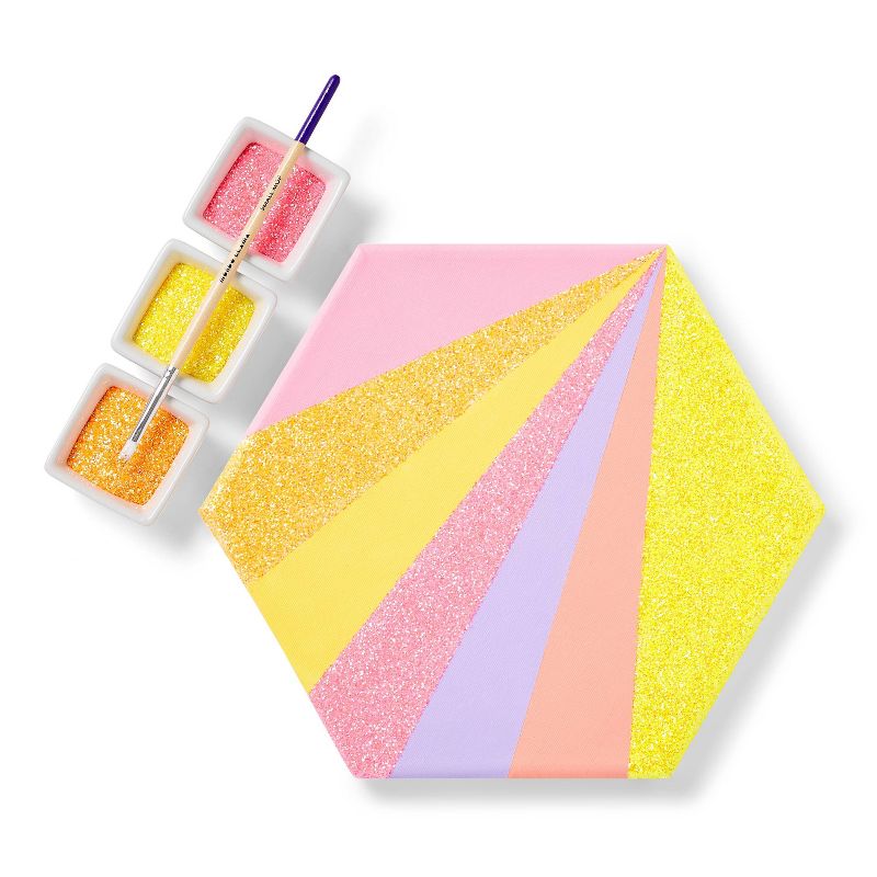 10" Hexagon Stretched Canvas White - Mondo Llama™