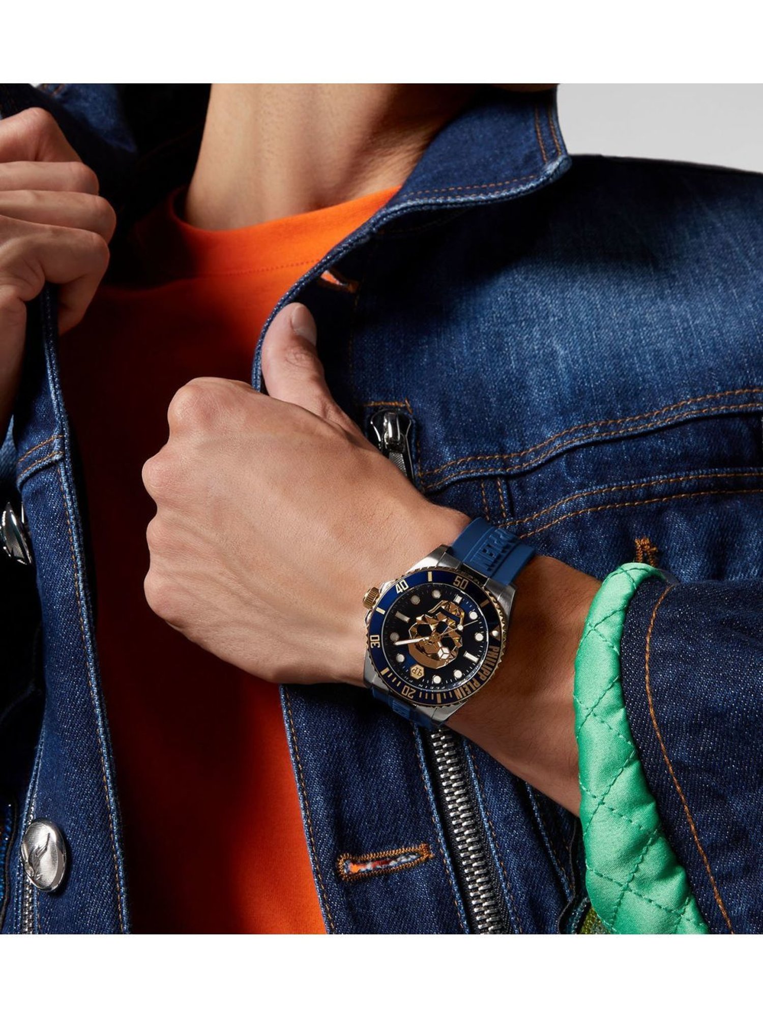 PHILIPP PLEIN PWOAA0222 The Skull Diver Analog Watch for Men