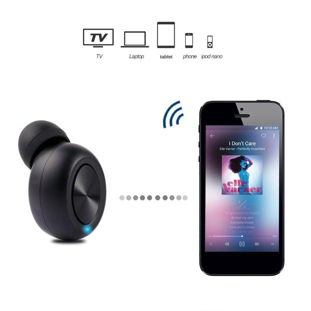 Mini USB Magnetic Charging Bluetooth Wireless Earphone In-ear Stereo Earbuds Hand-free Headset With Microphone For Smartphone