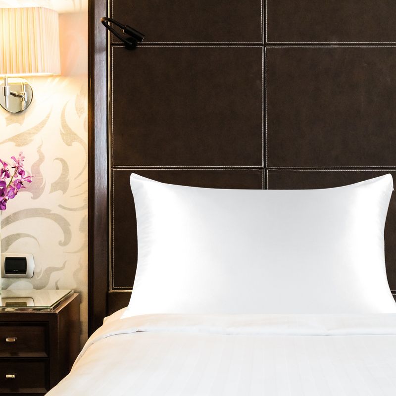 400 Thread Count Standard Size 100% Mulberry Silk Pillowcase White - PiccoCasa