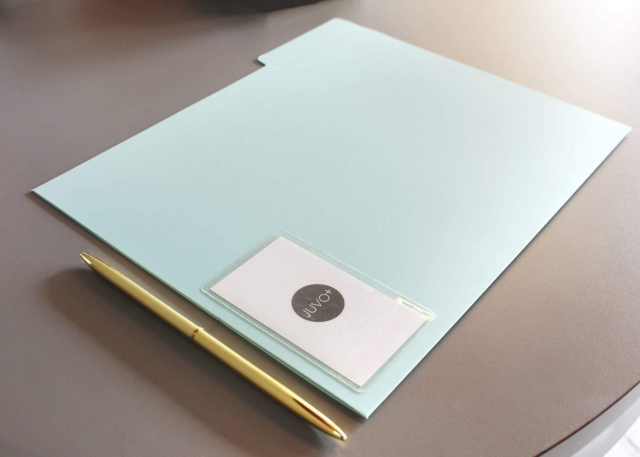 Juvale Business Card Plastic Sleeves - Self Adhesive Poly Pockets Peel and Stick Business Card Holders - Top Load Card Holders - 100 Pack