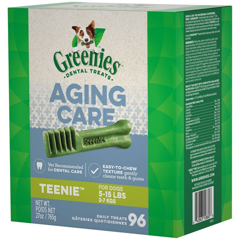 Greenies Aging Care Teenie Chicken Dental Dog Treats - 96ct