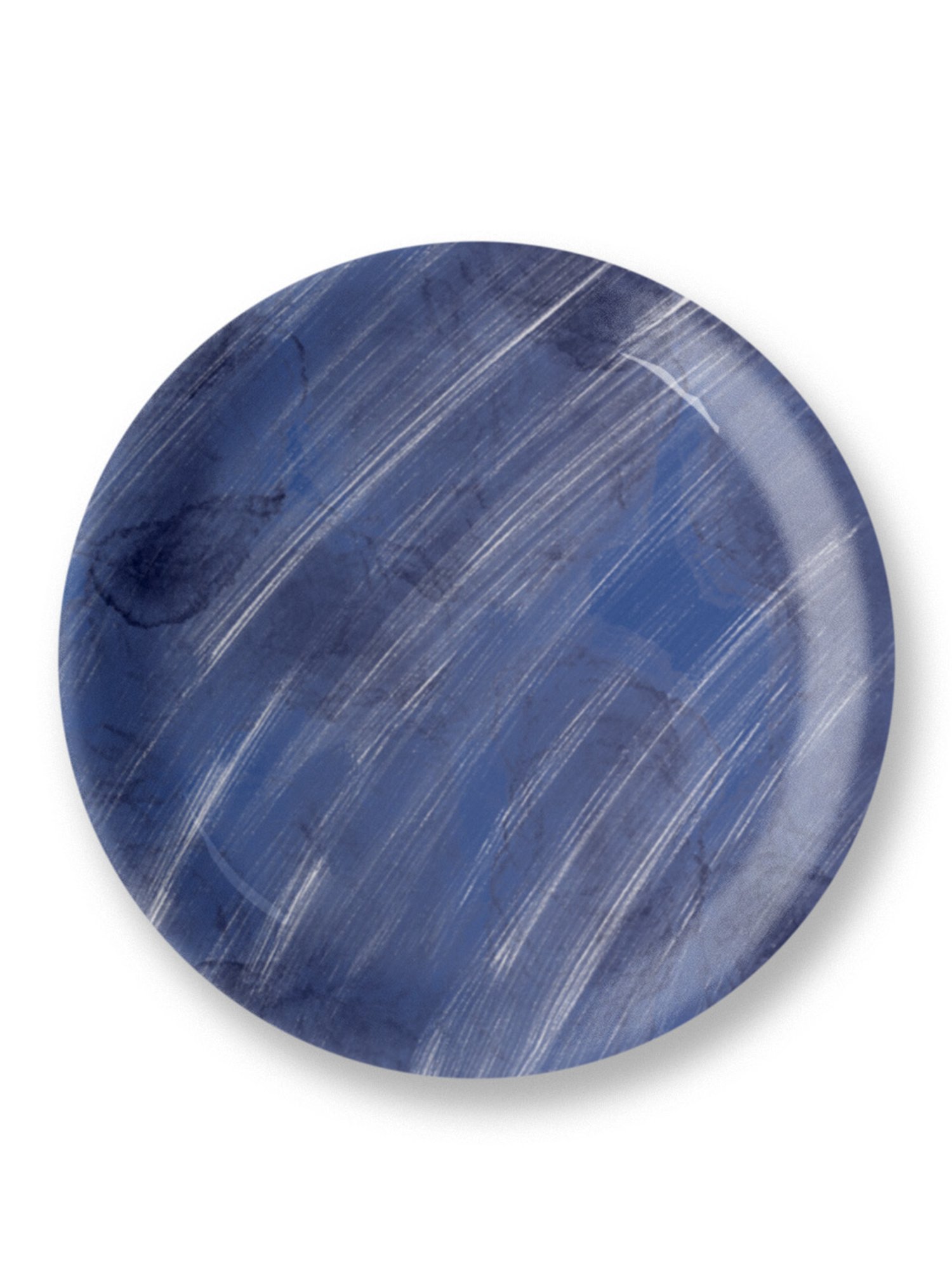 Nestroots Whispering Waterfall Blue & White Porcelain&iquest;Decorative Wall Plate