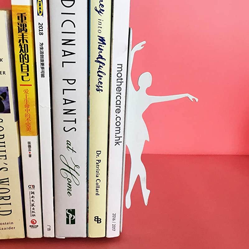 Decorative Bookends - Black Owl Farmhouse Decor - Geometric Metal Bookend - Book Ends for Heavy Books - Office Desk Organizer Book Holders (Black)