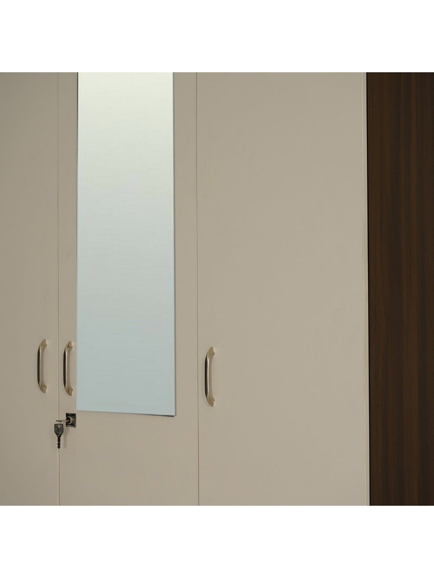 Godrej Interio Ewa Brown Engineered Wood 4 Door Wardrobe