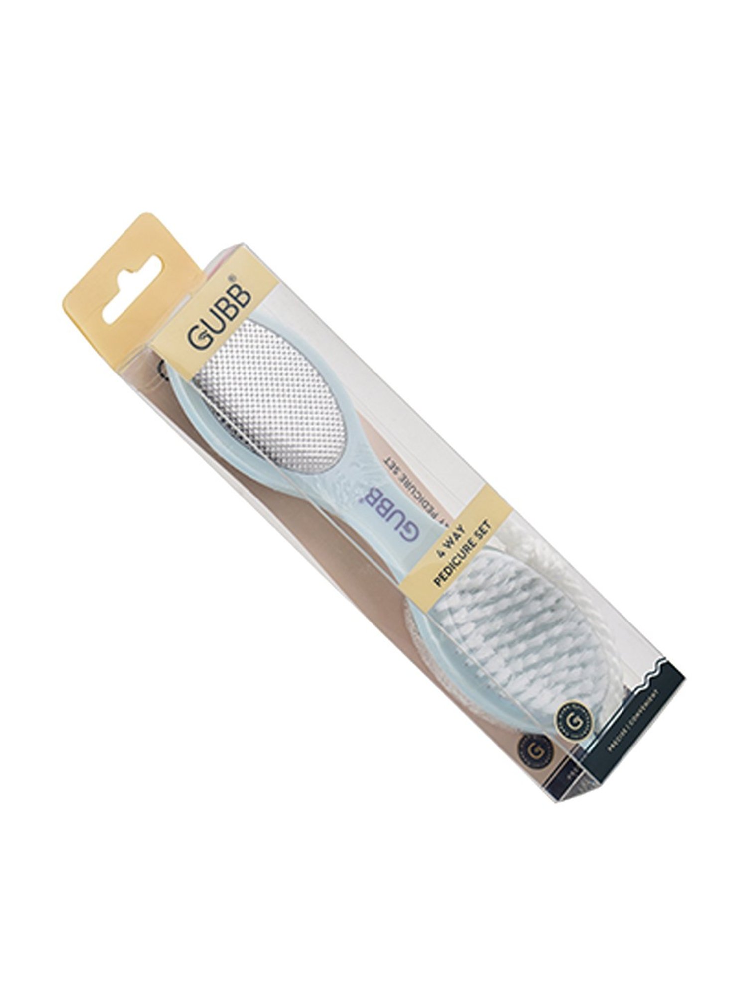 GUBB 4 Way Pedicure Set for Dead Skin Removal - Pumice Stone, Foot Brush, Foot Rasp & Foot File