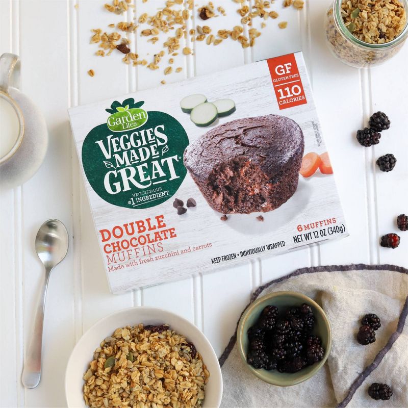 Garden Lites Veggies Made Great Frozen Double Chocolate Muffins - 12oz/6ct