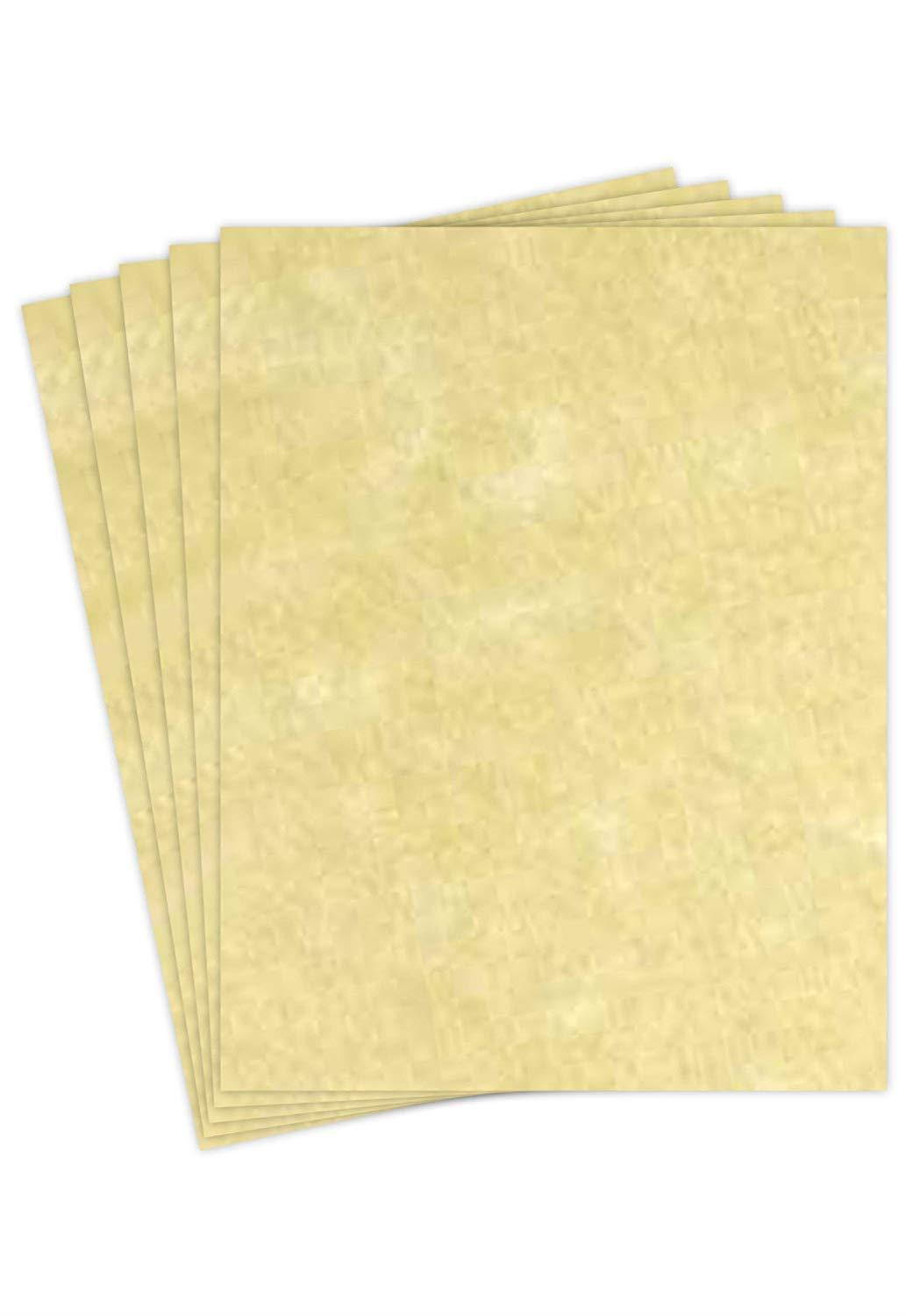 Astroparche Card Stock - Ancient Gold Parchment 65lb Cover Stock - Size 8.5 X 11 - 50 Per Pack.