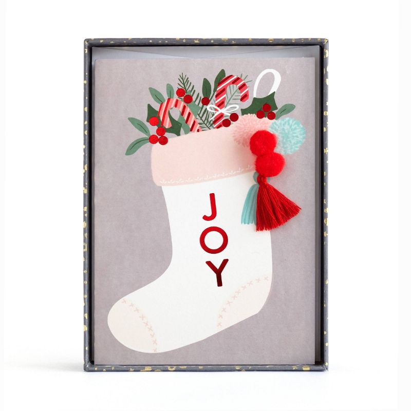 Minted 10ct Christmas Stocking Boxed Cards