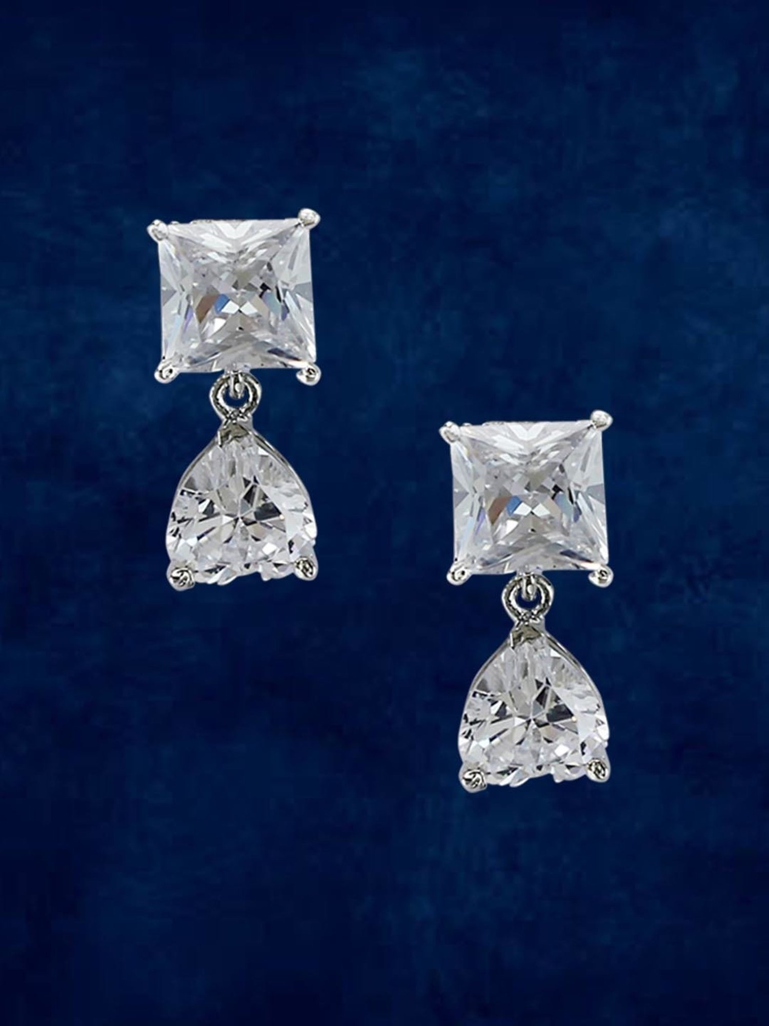 Taraash 92.5 Sterling Silver Heart Earrings for Women