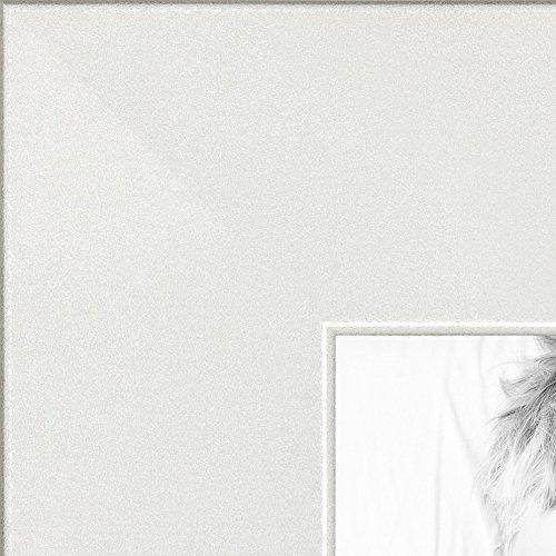 PinPix custom printed pin cork bulletin board made from canvas, Modern Deco Distressed 24x16 Inches (Completed Size) and framed in Satin White Frame (PinPix-Group-55)