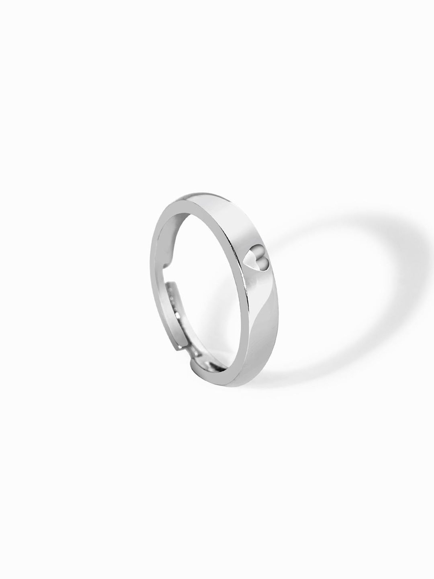 March by FableStreet 92.5 Sterling Silver Timeless Heart Ring for Women