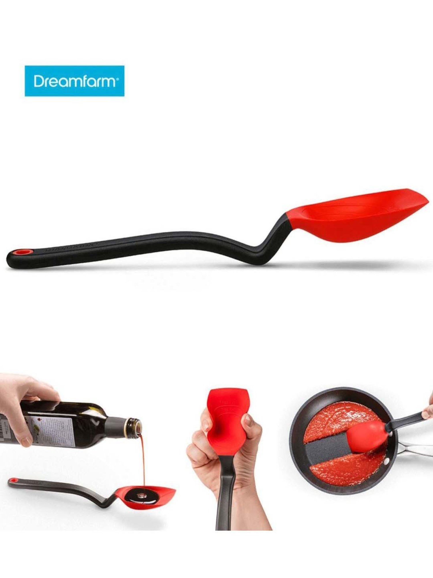 Dreamfarm Red Medium Sit Up Supoon With Measuring Lines