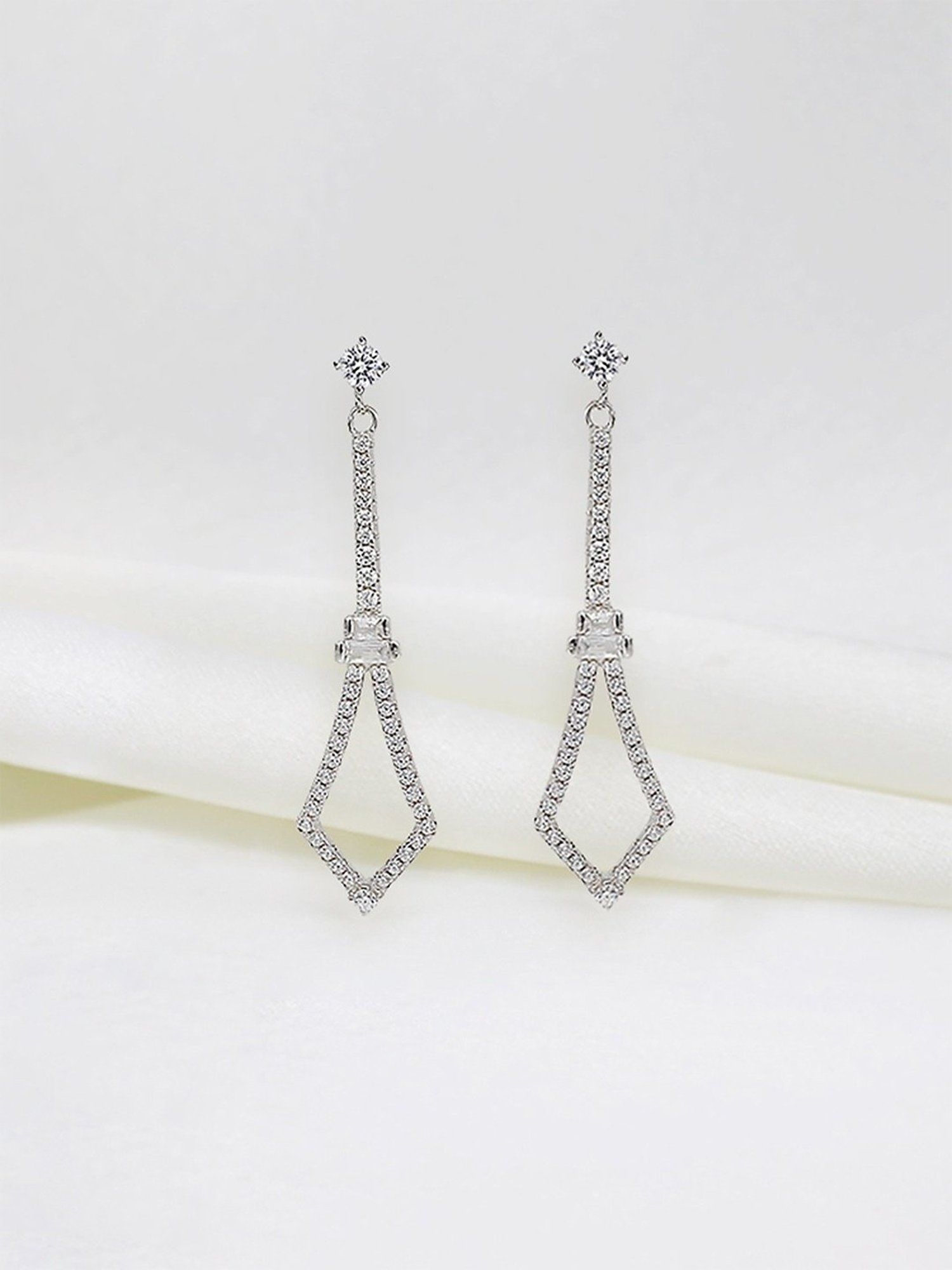 GIVA 92.5 Sterling Silver Spear Earrings for Women