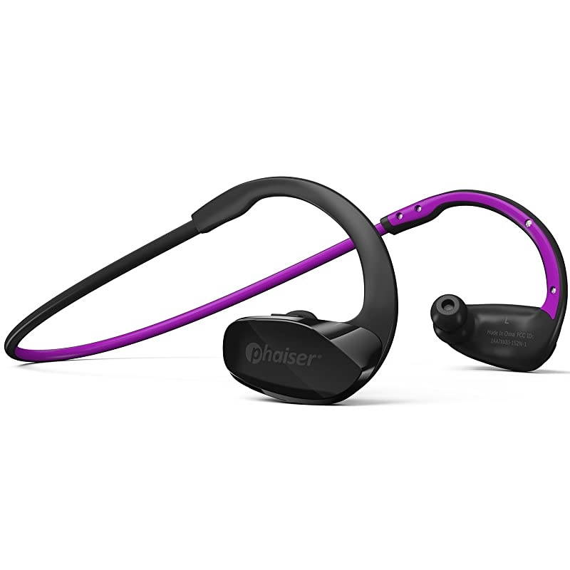 BHS-530 Bluetooth Headphones for Running, Wireless Earbuds for Exercise or Gym Workout, Sweatproof Stereo Earphones, Durable Cordless Sport Headset Mic, Blackout