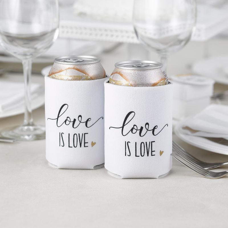 Hortense B. Hetwitt 2ct 'Love is Love' Beverage Holders - White