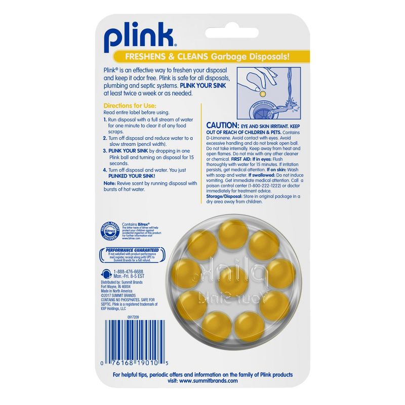 Plink Garbage Disposer Cleaner and Deodorizer - 10 ct