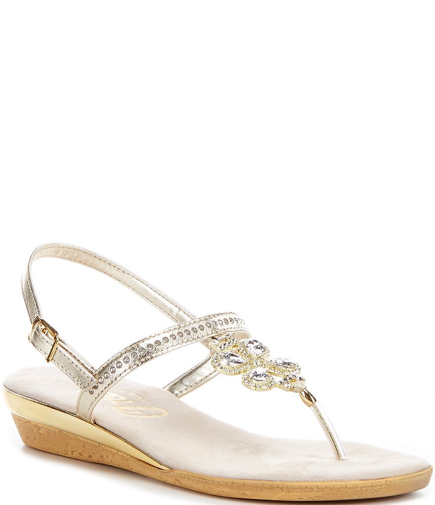 Onex Taylor Leather Embellished Thong Sandals