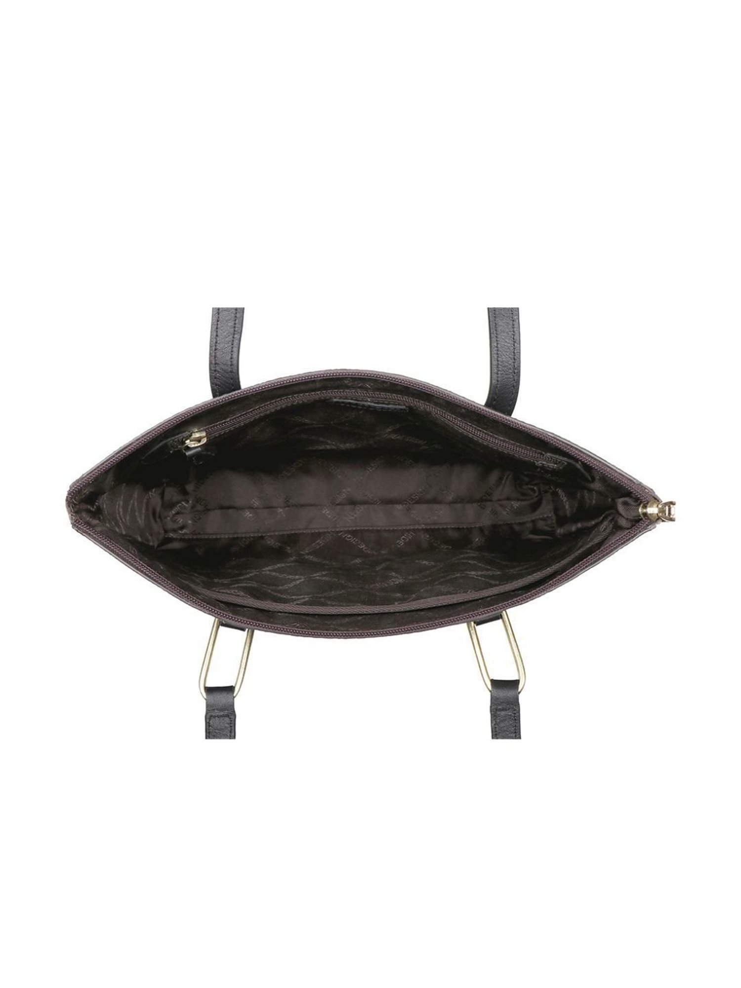 Hidesign Brown Textured Medium Shoulder Handbag